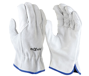 MAXISAFE GLOVES RIGGER SPLIT BACK NATURAL LEATHER SM 